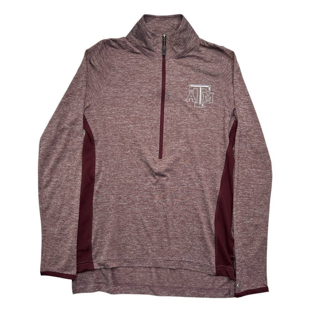 Champion Women's Size Small Lightweight 1/2 Zip Texas A&M Performance Shirt
